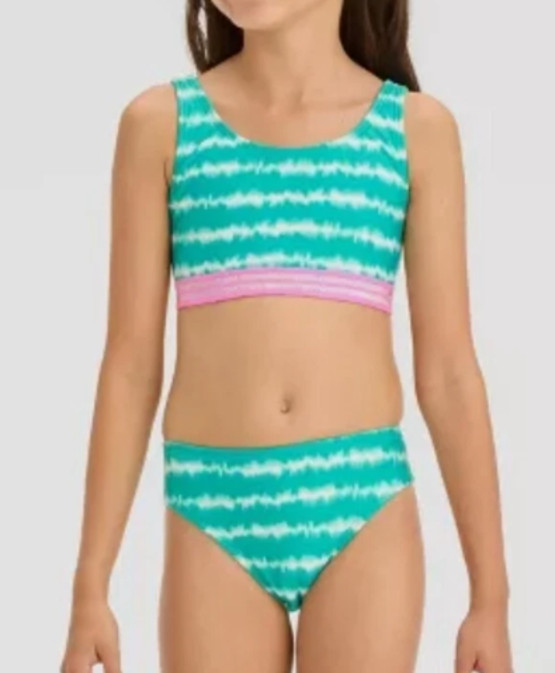 NEW Cat & Jack Girls’ Electric Tie-Dye 2 Piece Bikini Set Size Large (10/12)