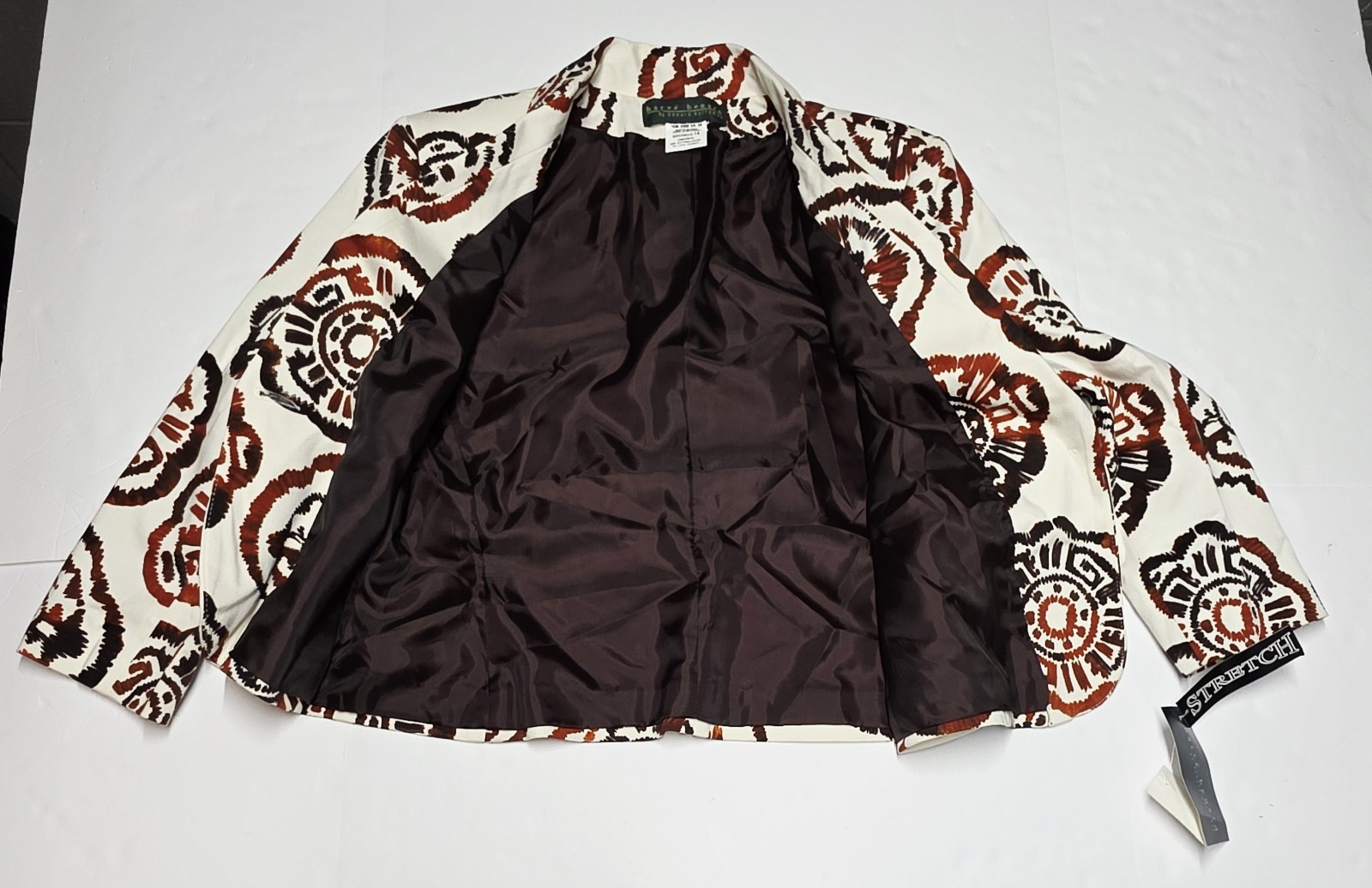 HARVE BENARD Womens Tan Brown Button Front Jacket Size 14 NWT