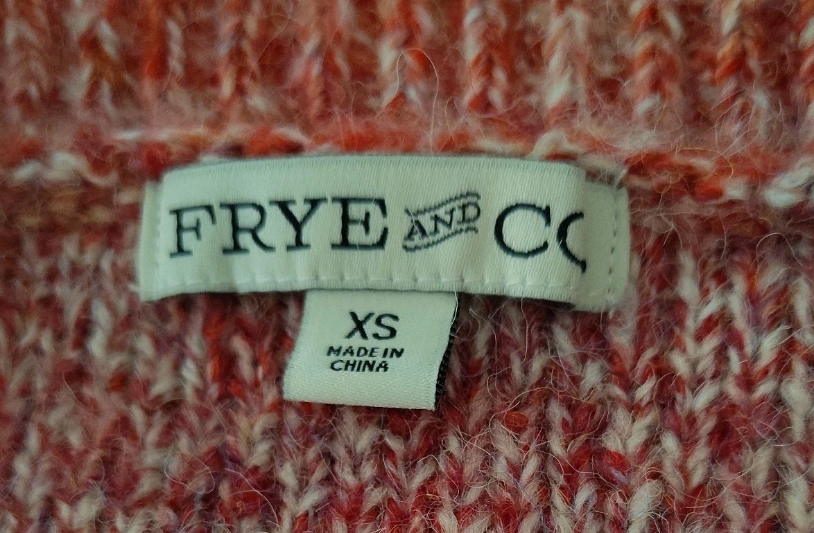 Frye & Co Women’s XS Wool Blend Ombre Cableknit Western Fringe Sweater MSRP $85