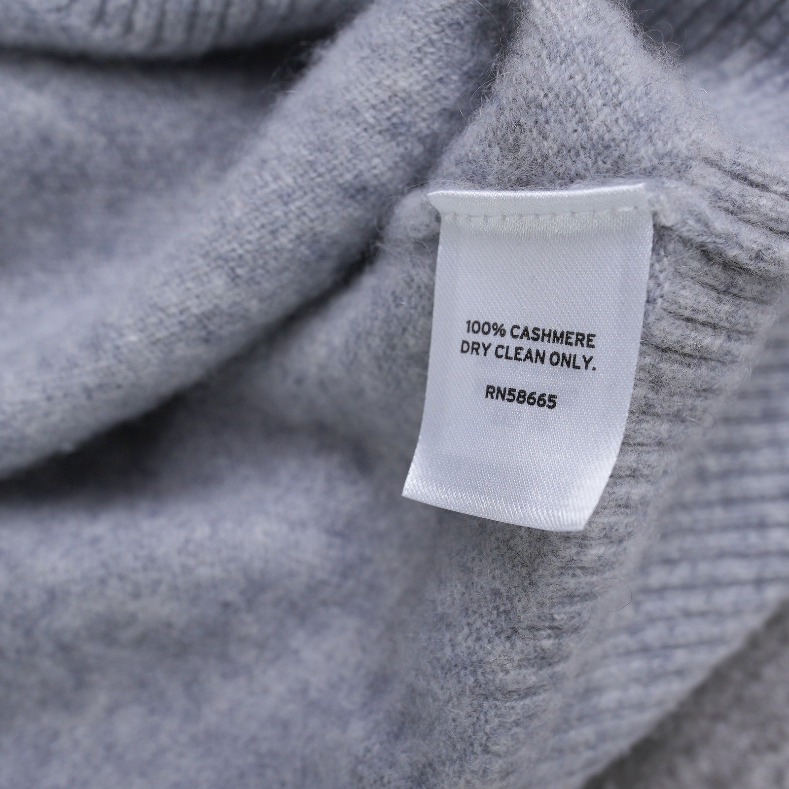 Nordstrom 100% Cashmere Turtleneck Sweater Gray Womens Medium RN58665
