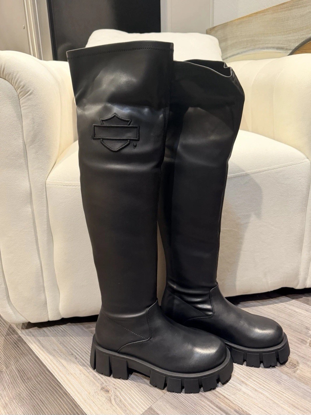 Harley-Davidson Women’s Uplift Knee High 20-Inch Black Fashion Boots D84806 8.5