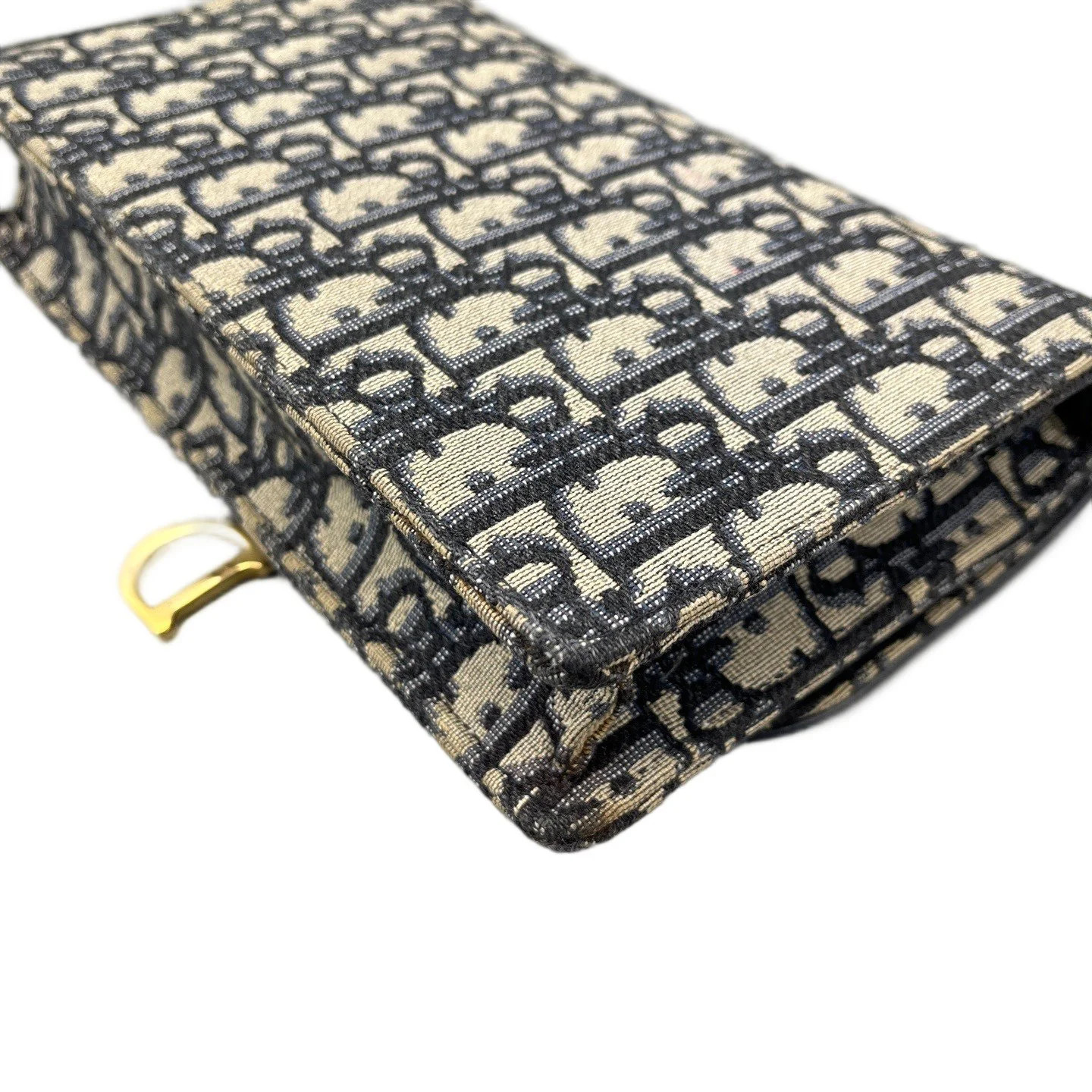 Dior Embroidered My Dior Daily Chain Pouch Blue Beige Oblique (ym052726c9r)