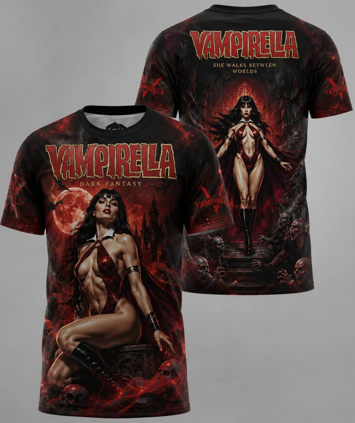 Vampirella Dark Fantasy AOP 3D T-shirt unisex all size VK13576