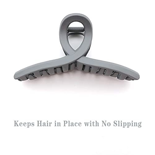 4.3 Inch Hair Claw Clips Large No Slip Big Matte Jaw Butterfly Clip 4 Colors