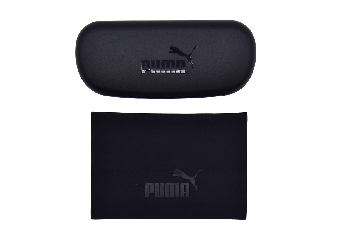Puma PU0028O 005 Eyeglasses Frame Men’s Black Semi Rim Rectangle Shape 56mm