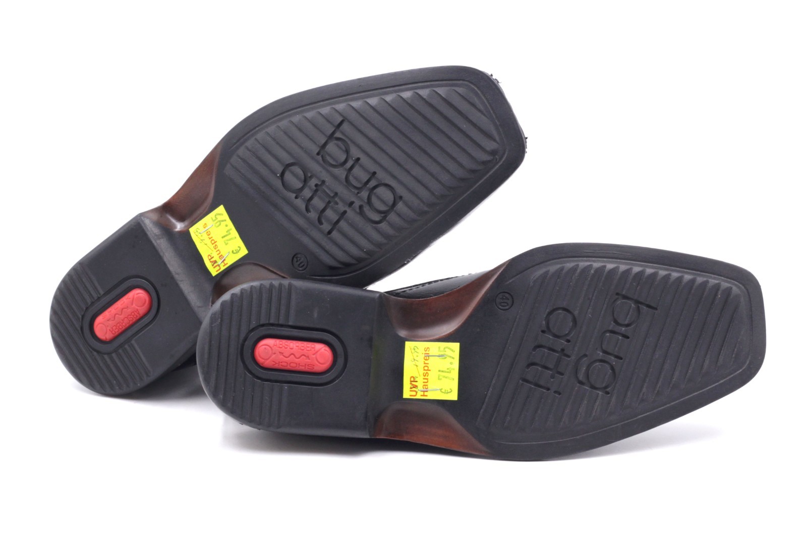 Bugatti men’s loafers EUR 40 black genuine leather New