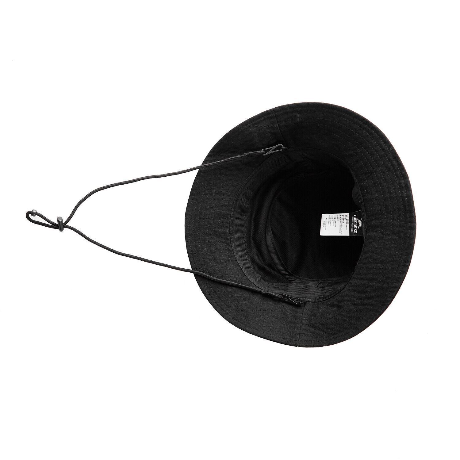 Niepce Unisex Breakthrough Bucket Hat Black Fisherman Cap with Drawstring