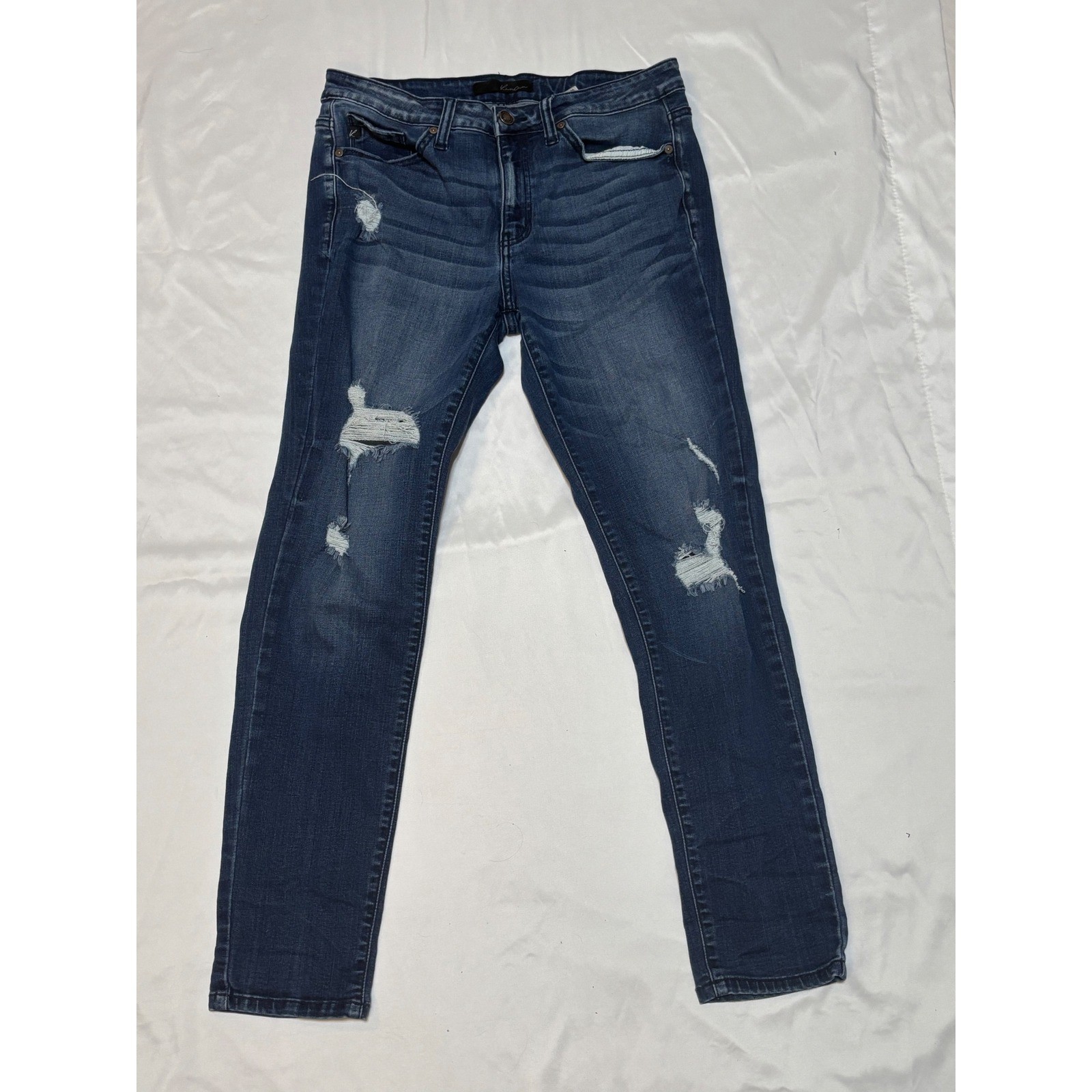 KanCan Los Angeles Distressed Skinny Jeans Dark Wash KC8333D Size 29 Womens
