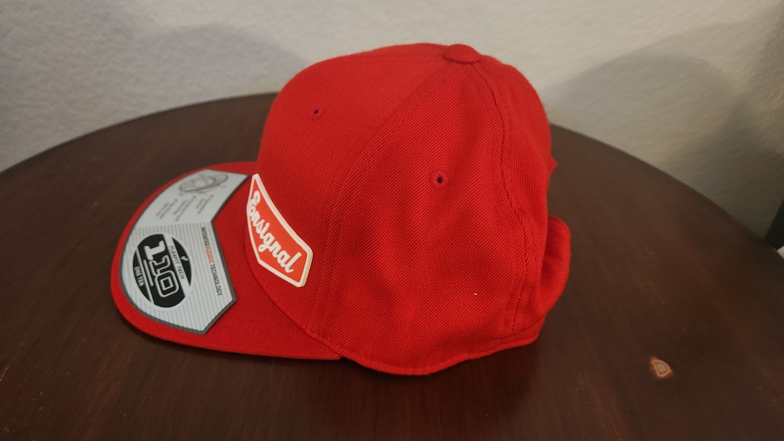 Hat FlexFit Tech 110 One Ten Flat Bill One Size Red Ensignal Snapback Cap