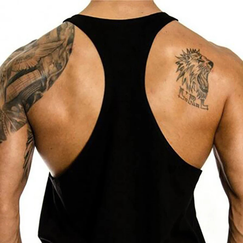 Gym Bodybuilding Stringer Y-back Tank Tops Mens Fitness Sleeveless Cotton
