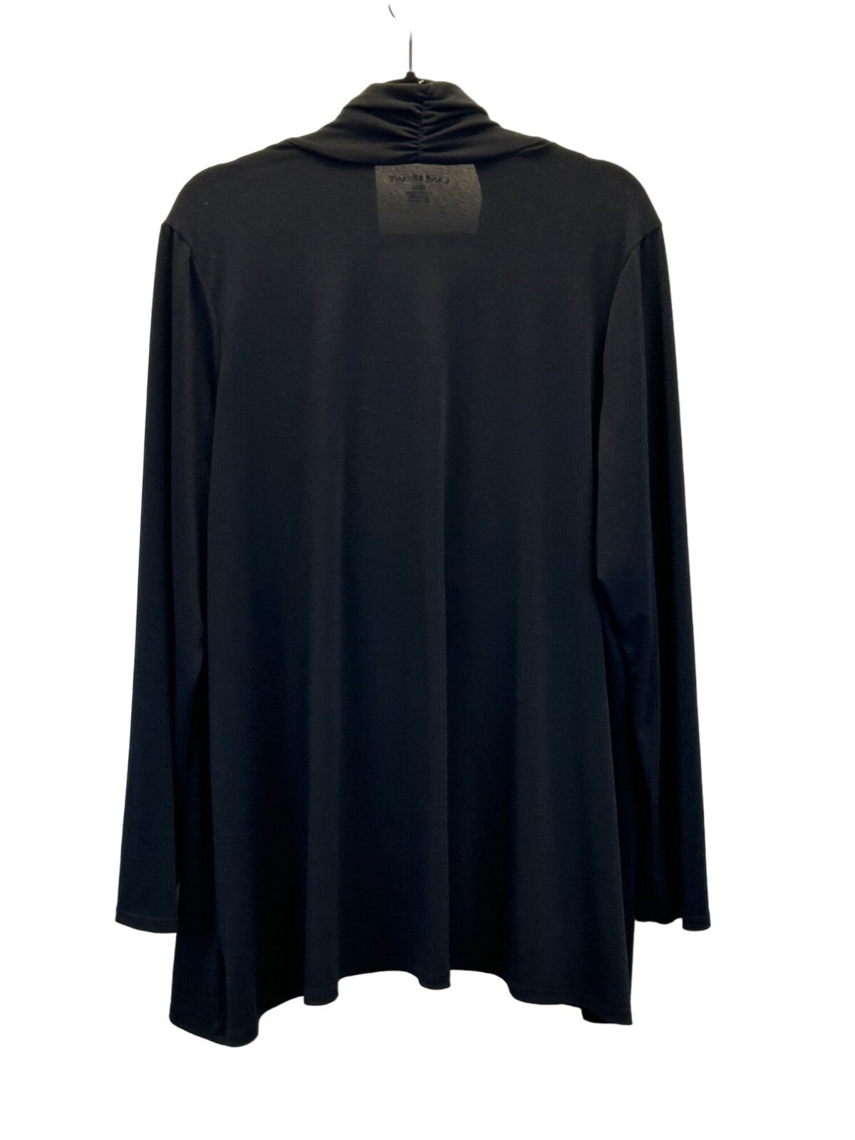 Lane Bryant Blouse Womens 22/24 Plus Black Long Sleeves Cowl Neck Black Loose Fi