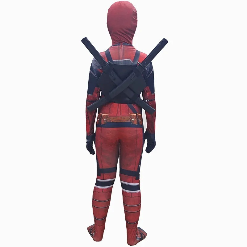 Deadpool Kids Cosplay Costume Superhero Jumpsuit