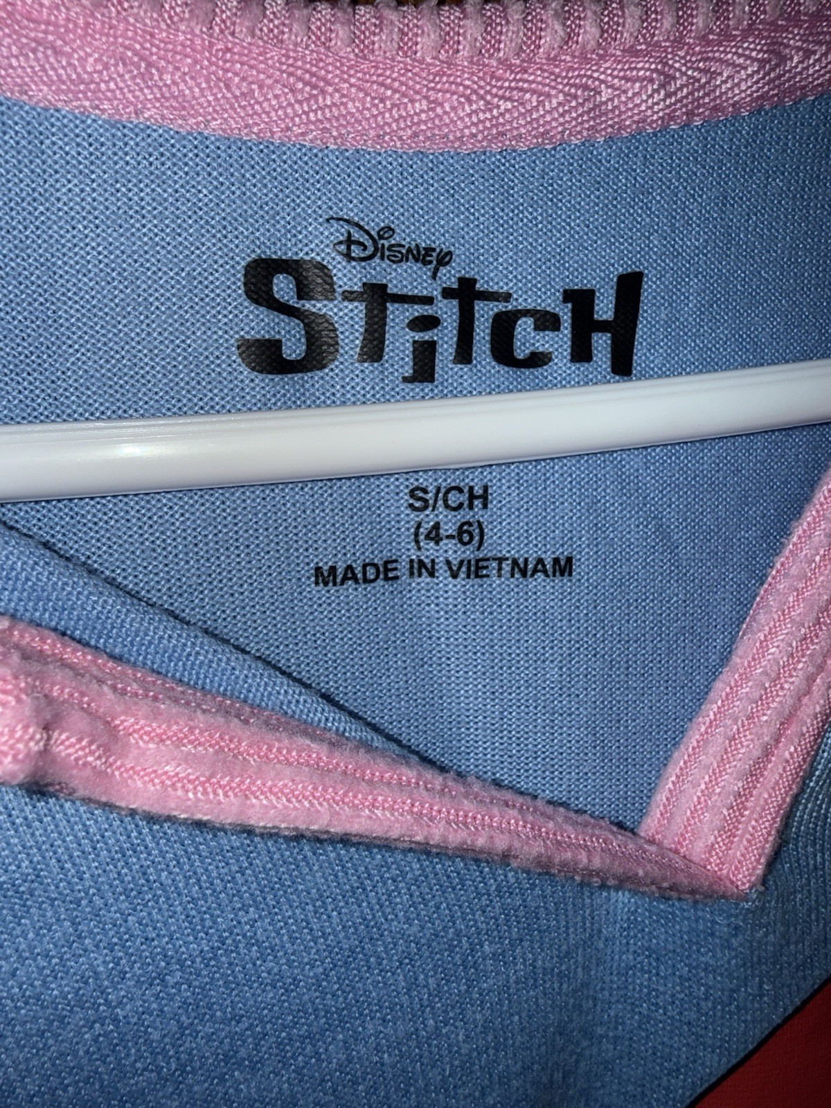 Disney Stitch 4-6 Long Sleeve Blue/Pink Graphic Print Pullover Nightgown