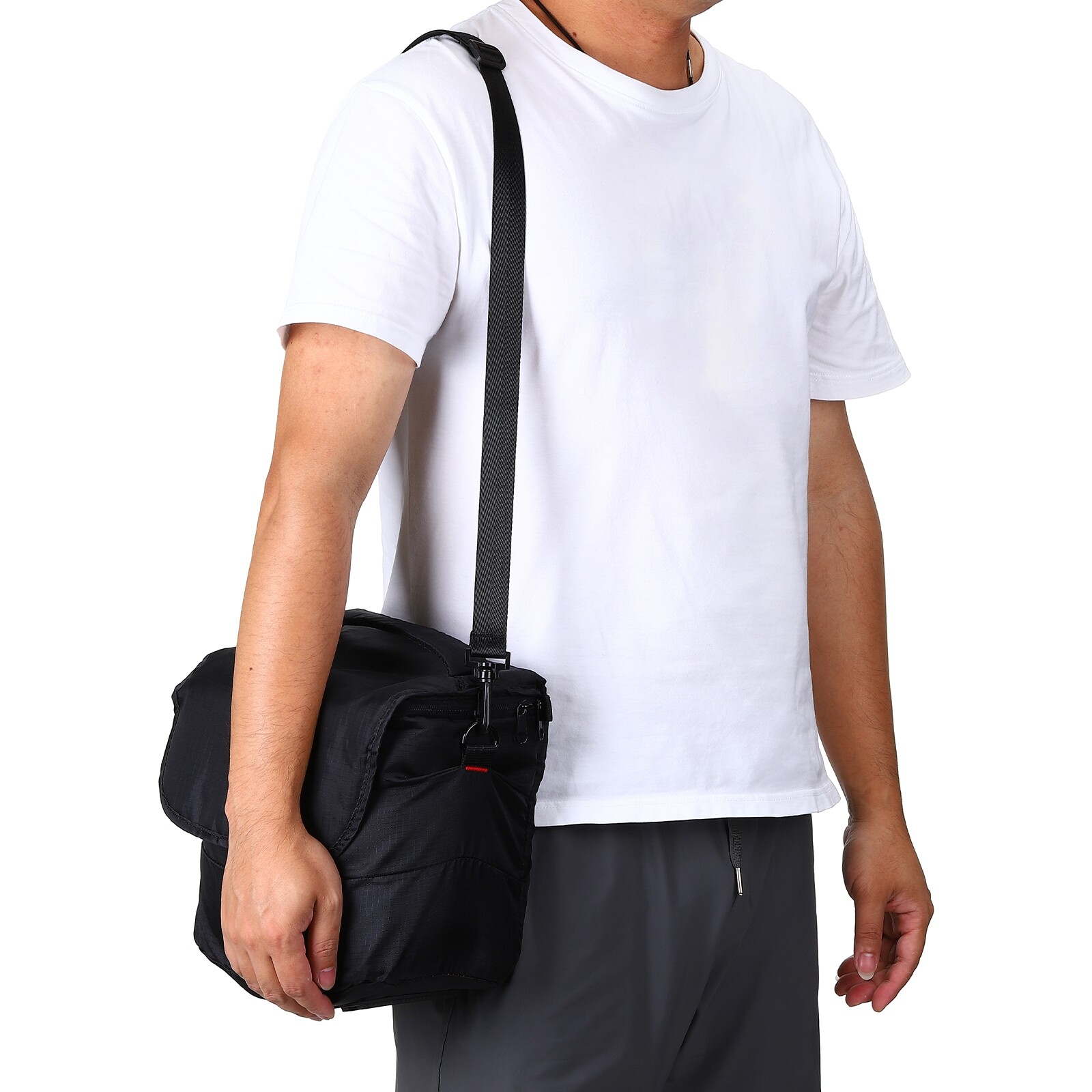 59″ Shoulder Strap, 0.98″ Width Adjustable Strap with Plastic Hooks, Black
