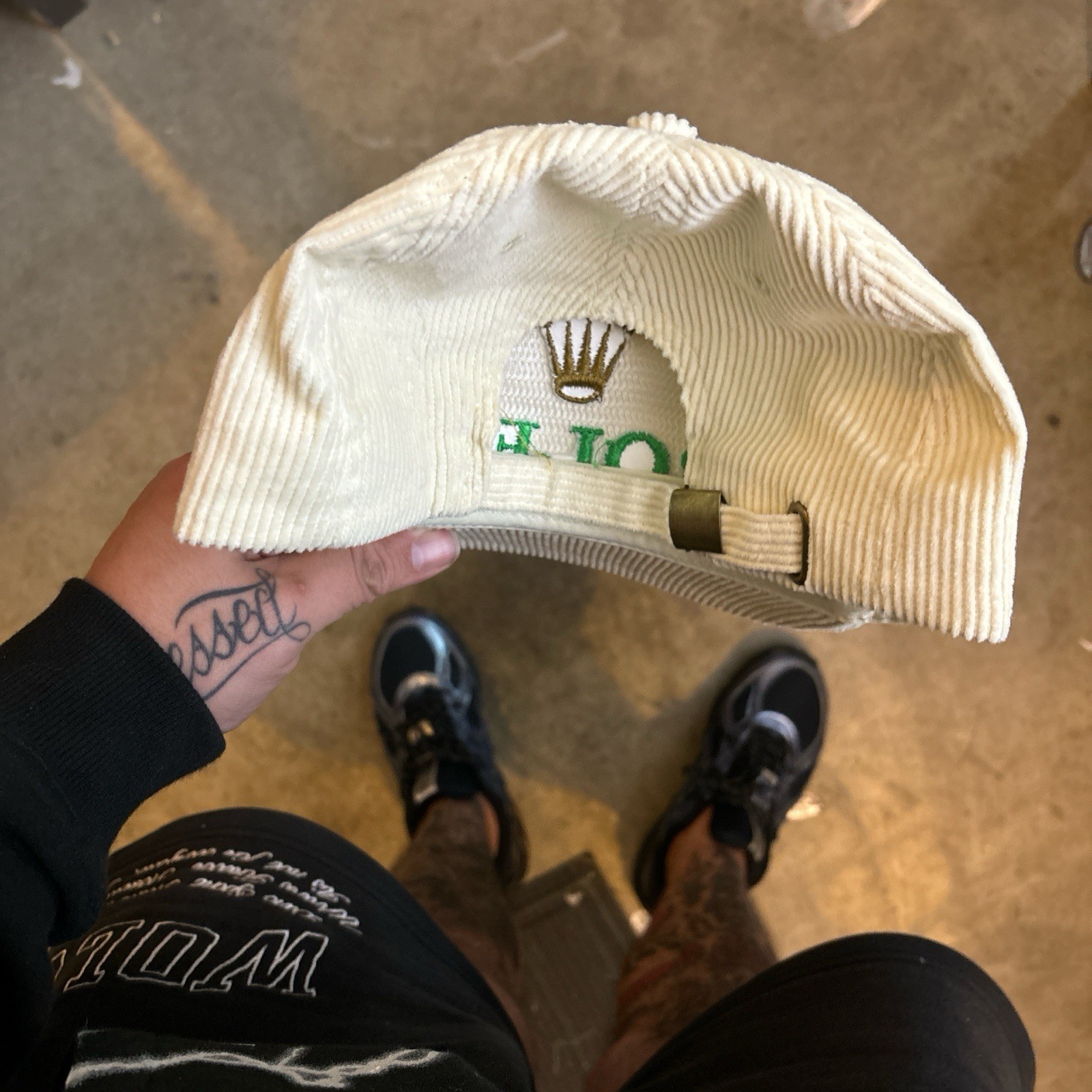 Vintage Rolex Corduroy Hat