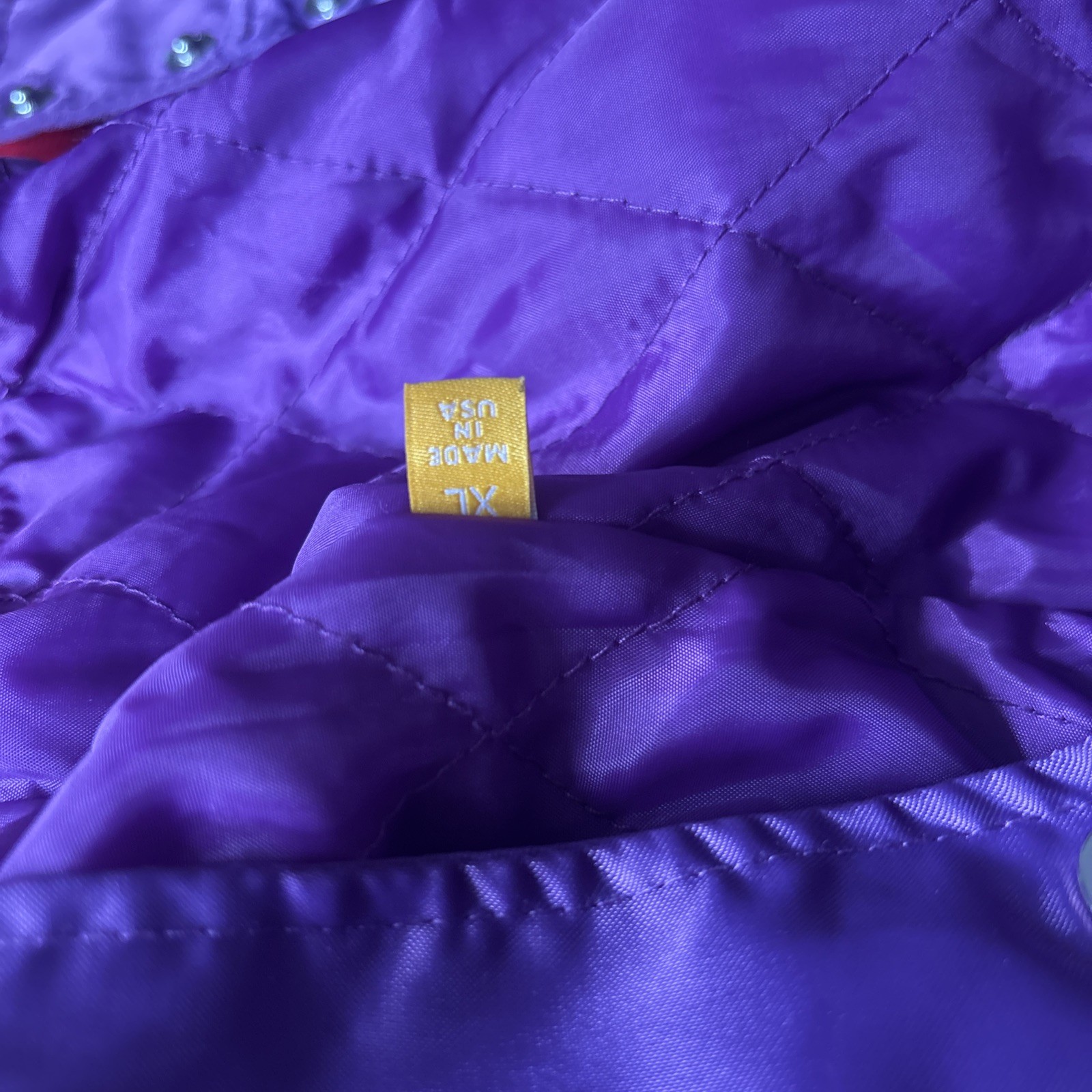 Gallery Dept. Men’s Purple Varsity Jacket Logo Patch Embroidered Graphic