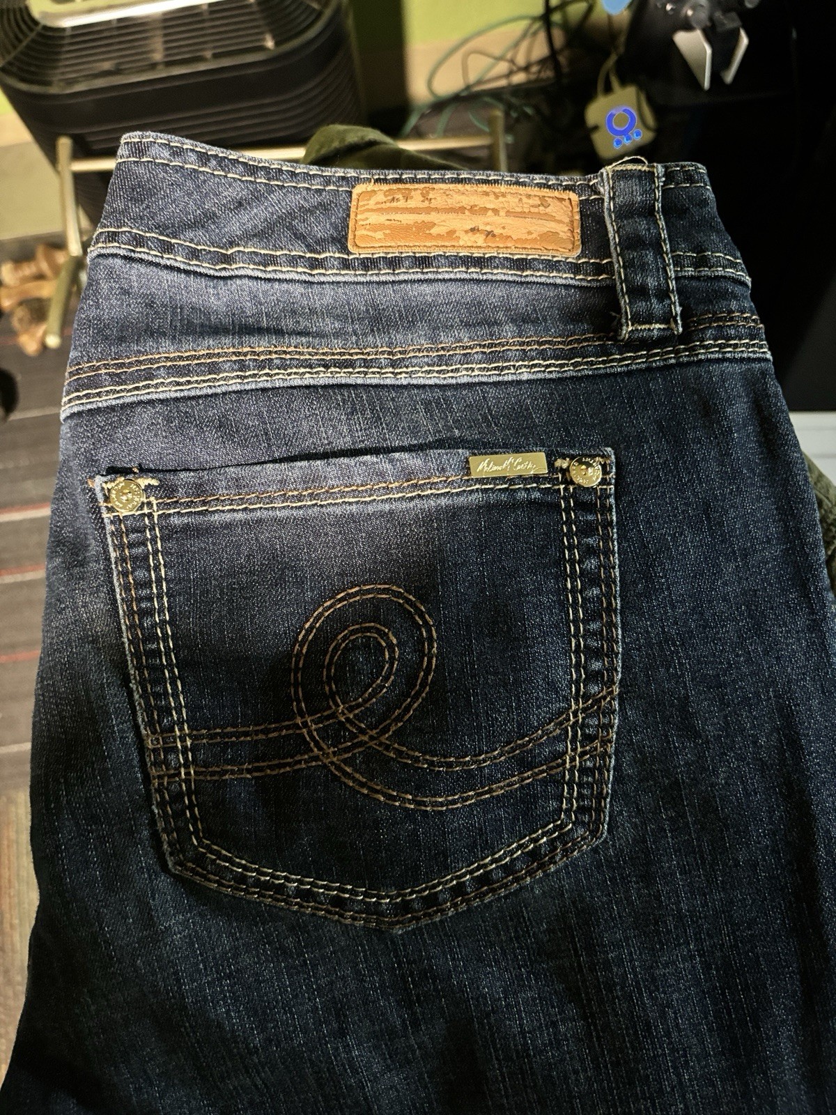 Melissa McCarthy By Seven7 Straight Leg Jeans Dark Wash Blue Size 14W M7D1699GL