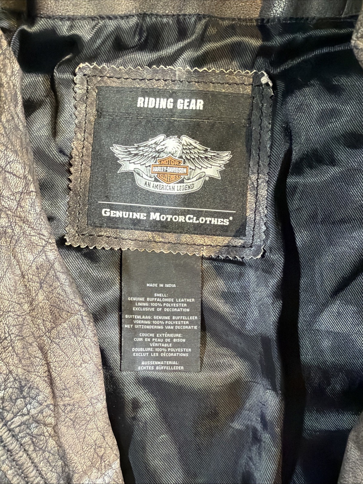 Harley Davidson 2XL Ramble Buffalo Leather Jacket 97136-13VM