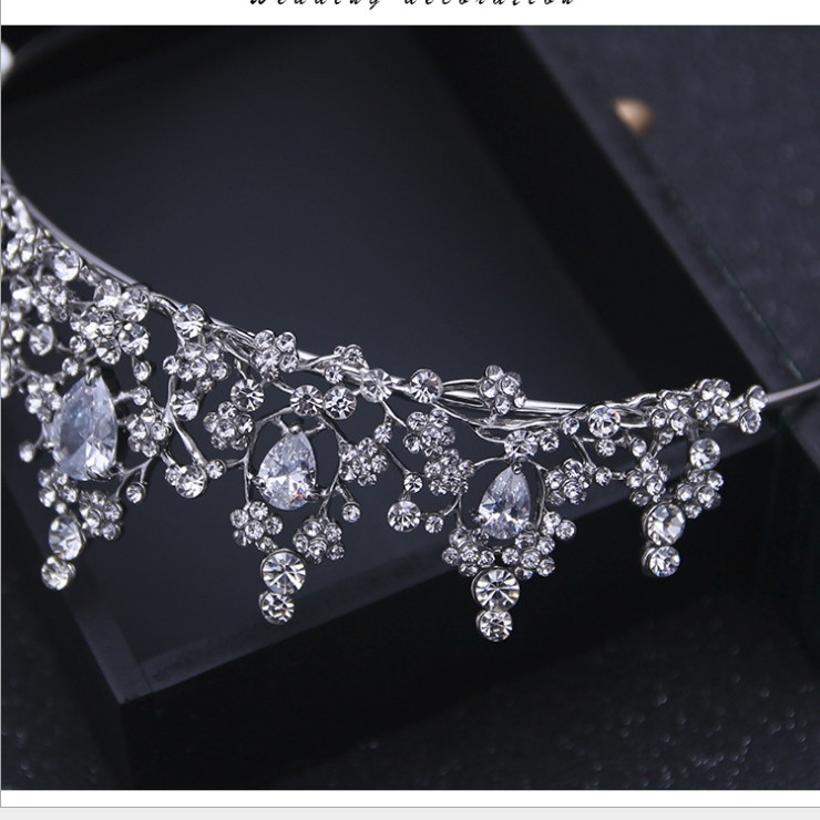 4cm Tall Twinkling CZ Crystal Wedding Bridal Party Pageant Prom Crown Tiara