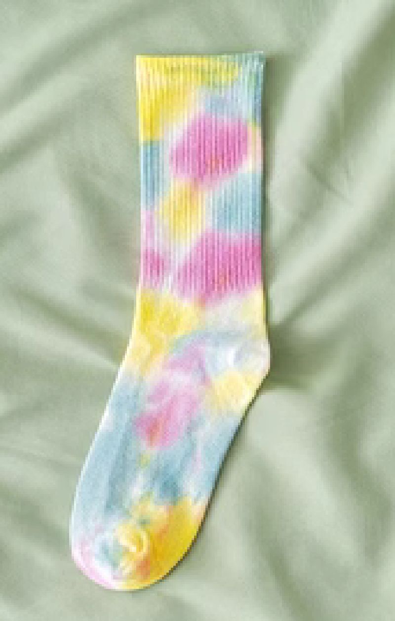 Unisex Tie-dye Cotton Blend Socks Hippie Skateboard Festival Casual Size 5-8 UK