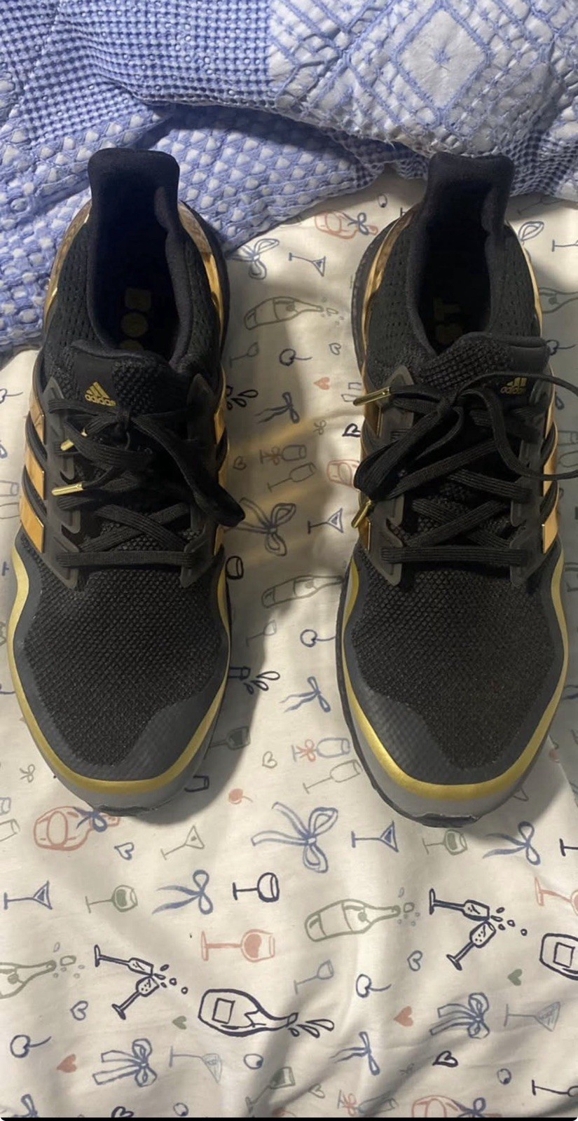 adidas UltraBoost Metallic Gold Core Black/Gold Primeknit Lace-Up EG8102