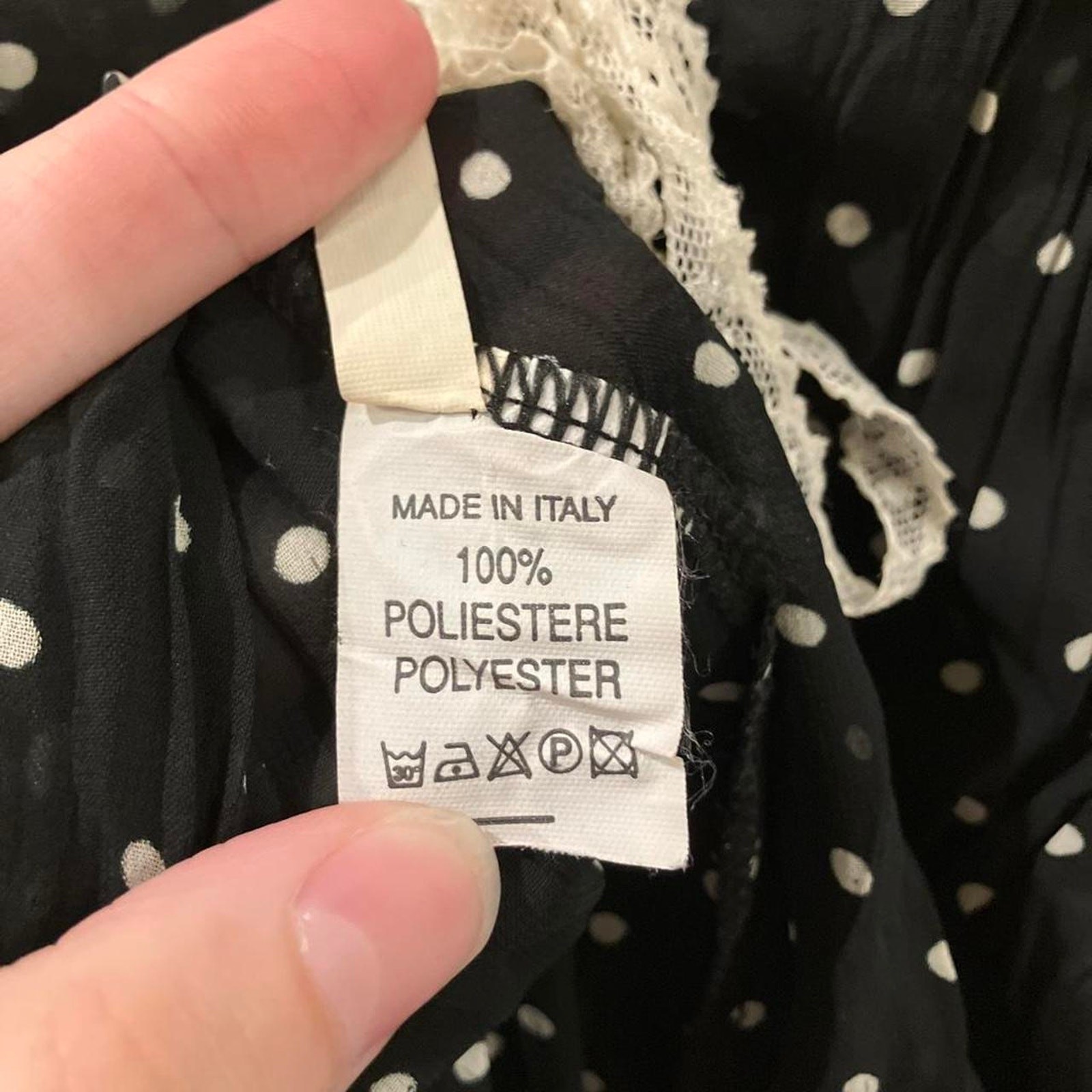 Vintage 90s y2k polka dot italian skirit set