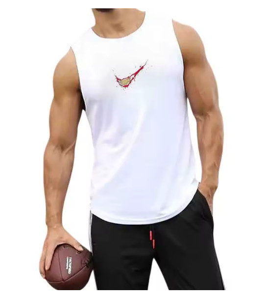 Men Sleeveless Gym Vest Tank Top Fitness Stringer Basketball Training S-XXL