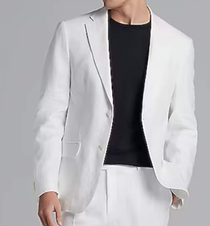 Tommy Hilfiger Modern-Fit Conrad Linen Sport Coat Jacket White 40R MSRP: $295