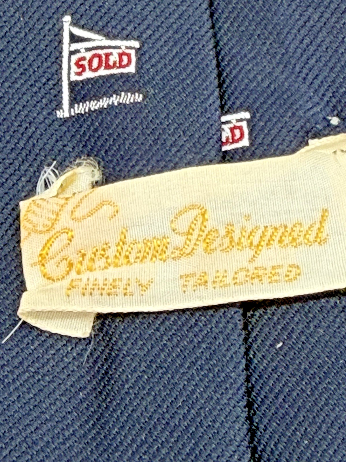 Real Estate Tie Sold Sign Home Realtor Agent Novelty Vintage