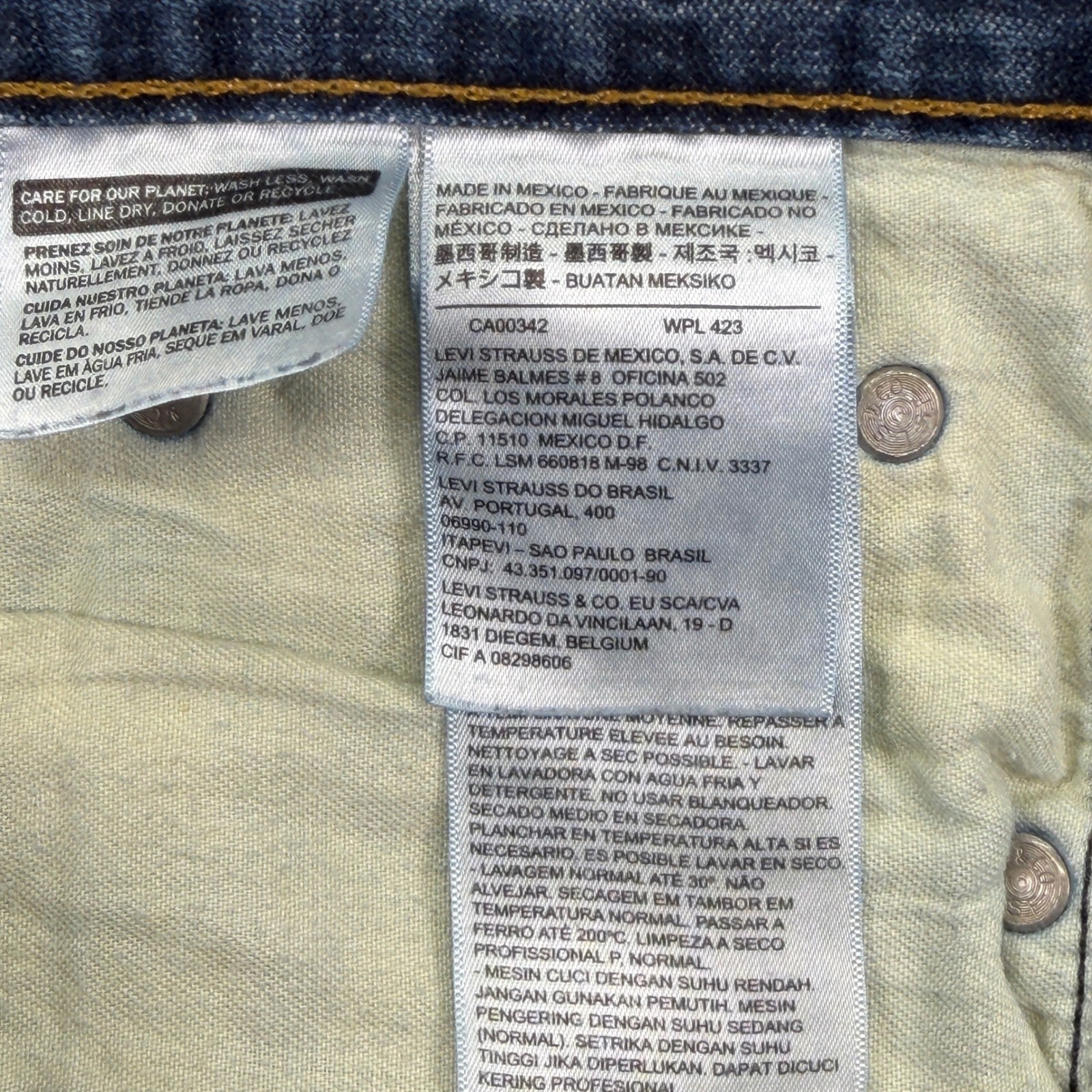 Levis 569 Jeans Mens 36×34 Blue Loose Straight Mid Rise Dark Wash Denim