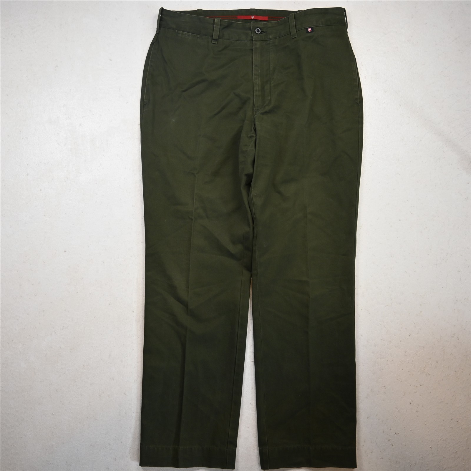 Victorinox 36×32 Green Military Twill Straight Chinos Mens Pants