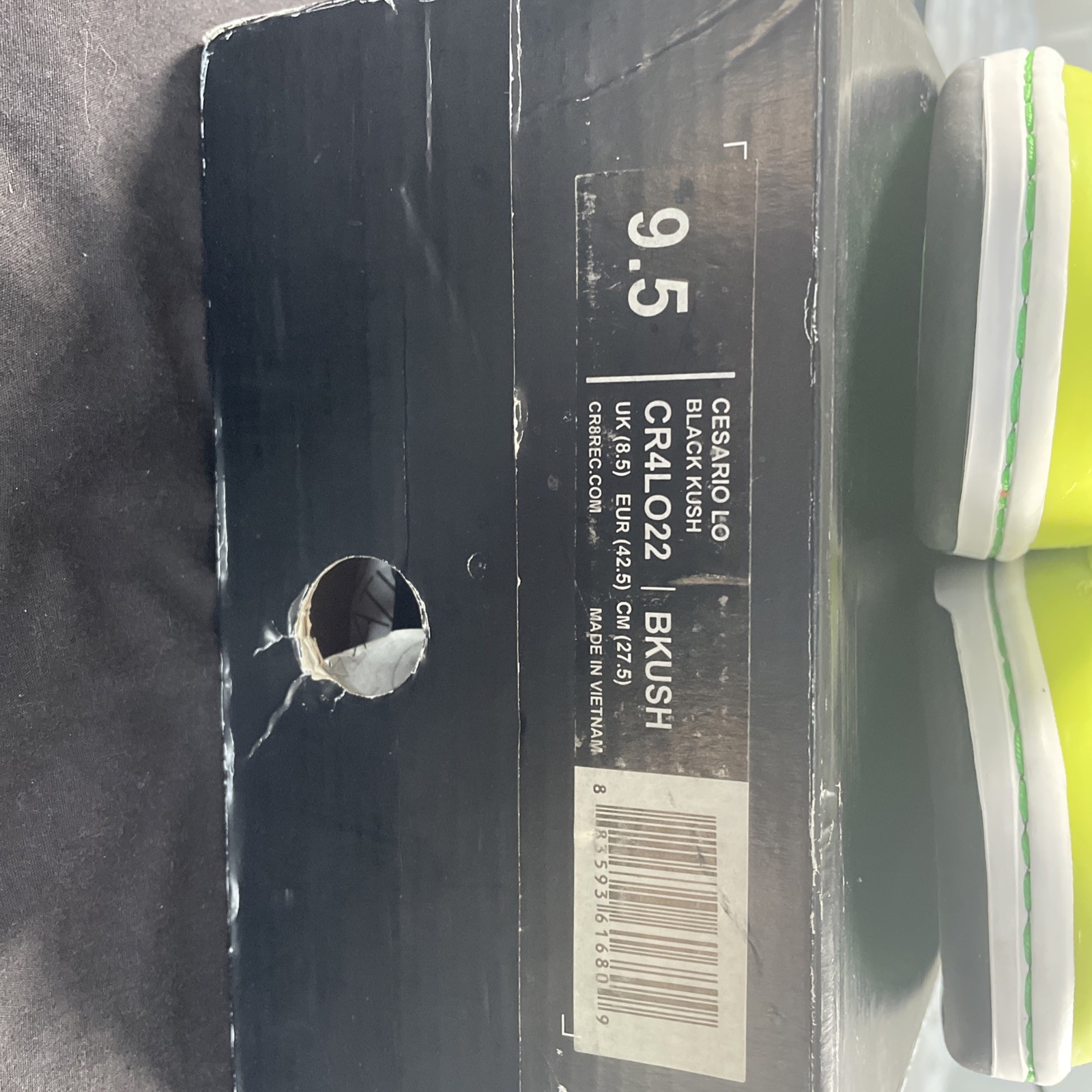 Creative Recreation Cesario Lo Men’s Size 9.5 Neon Green Yellow Shoe Black Kush!