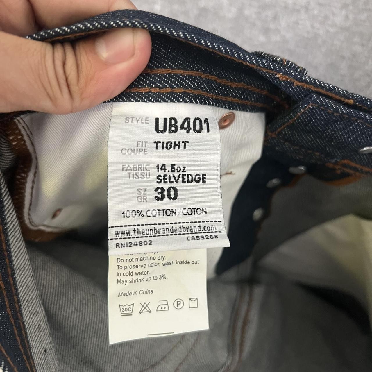 Unbranded Brand 14.5 Oz Selvedge Jeans Men 30 (31X33) Blue Tight Fit Ub401 Denim