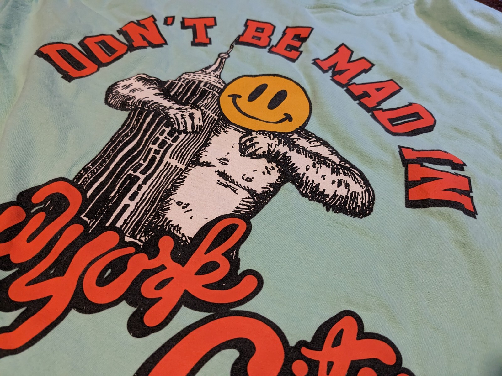 JOE FRESH GOODS Don’t Be Mad New York City NYC DBM T-Shirt Size L Mint Green