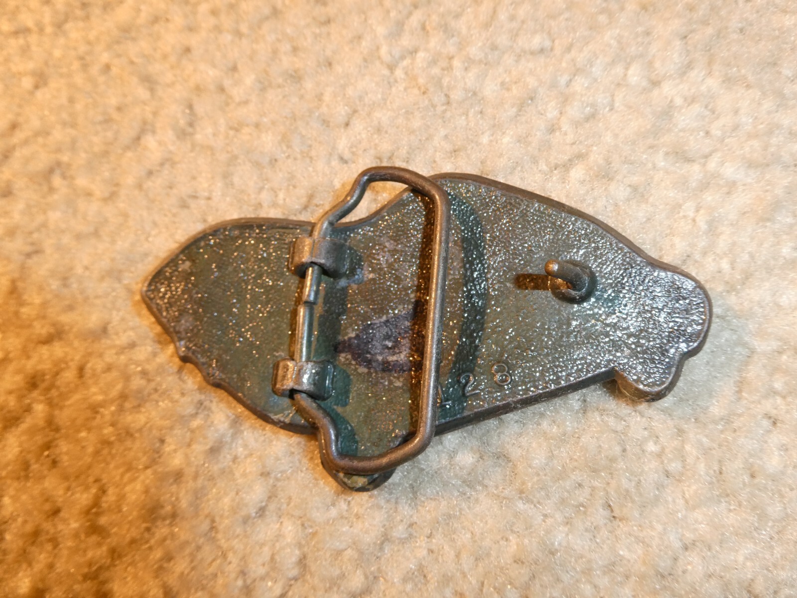 Vintage 1970s Brass Corvette Car Belt Buckle 3 3/4″ Wide #2