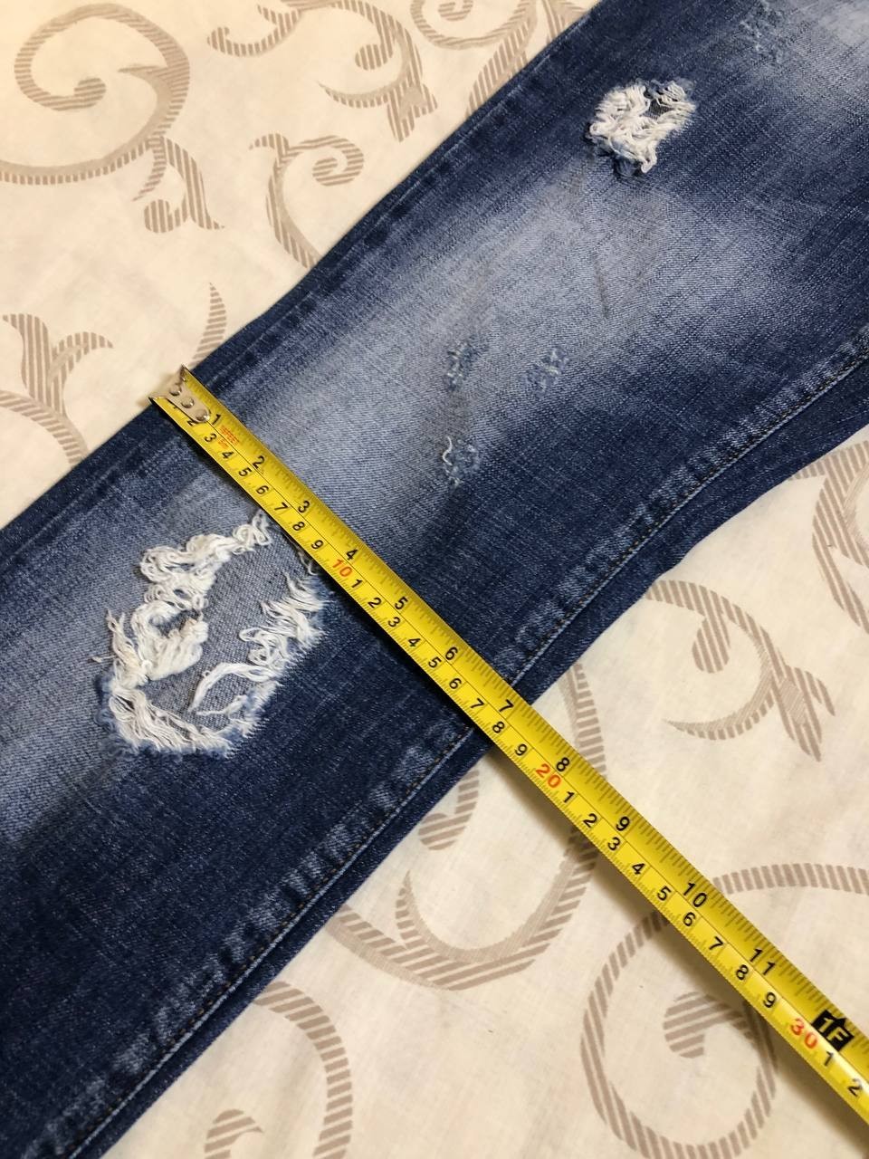 Philipp Plein Jeans 29 Straight Cut Distressed Ripped