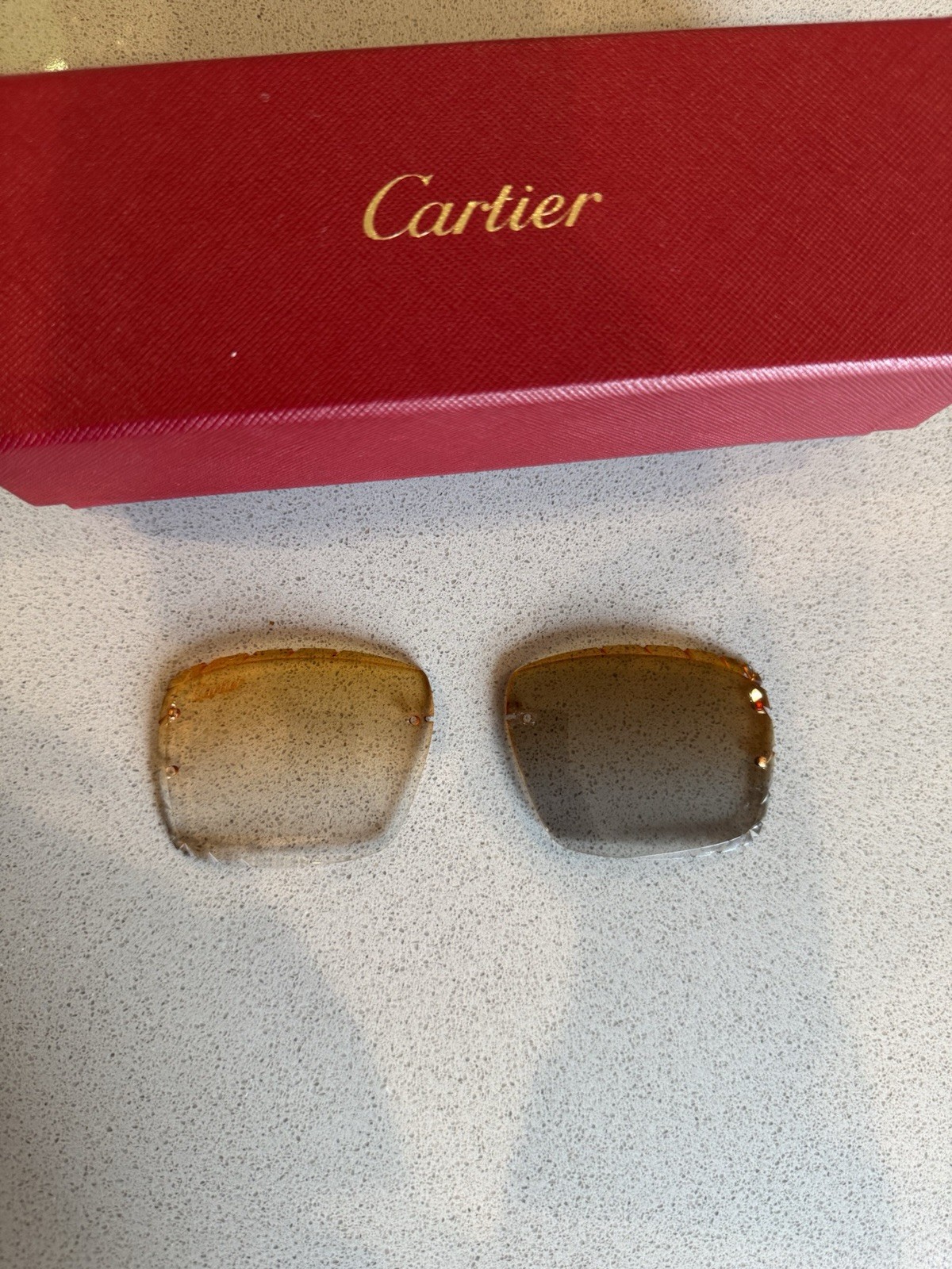 Cartier Custom Diamond Cut Replacement Lenses For BIG C CT0092O C Decor Glasses