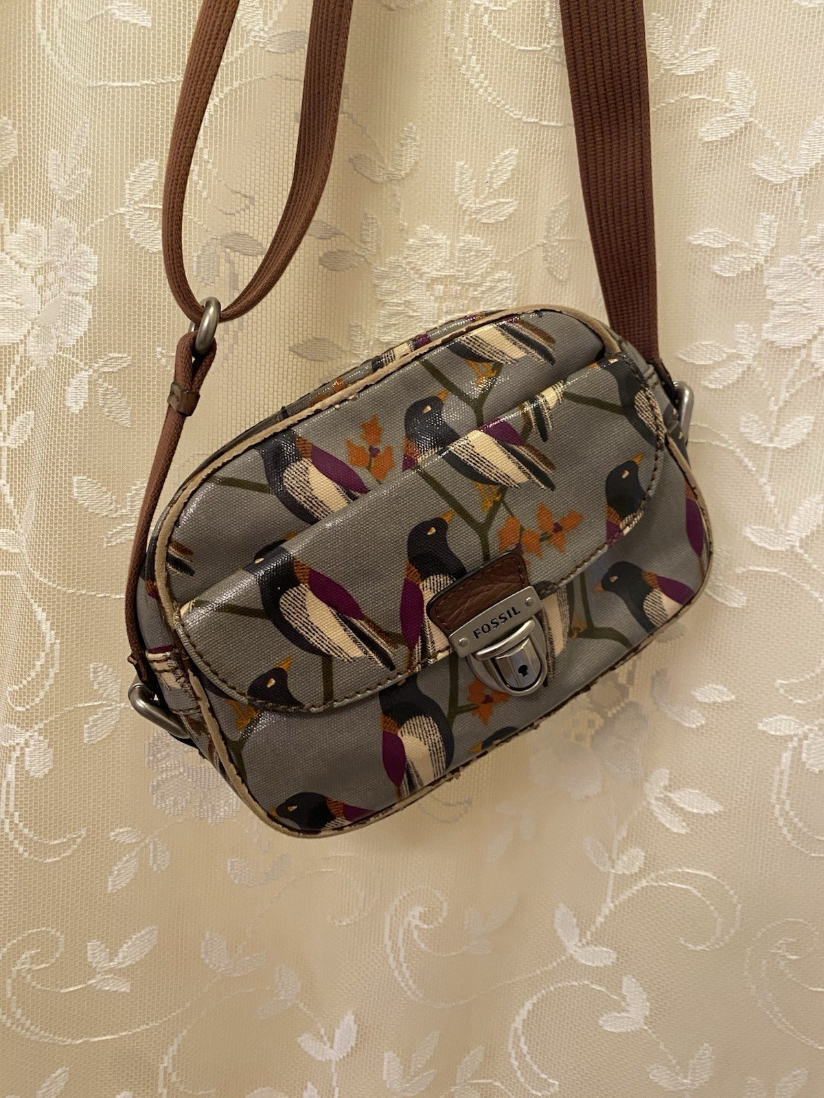 Fossil 2010 Indie “City Birds” Crossbody Bag