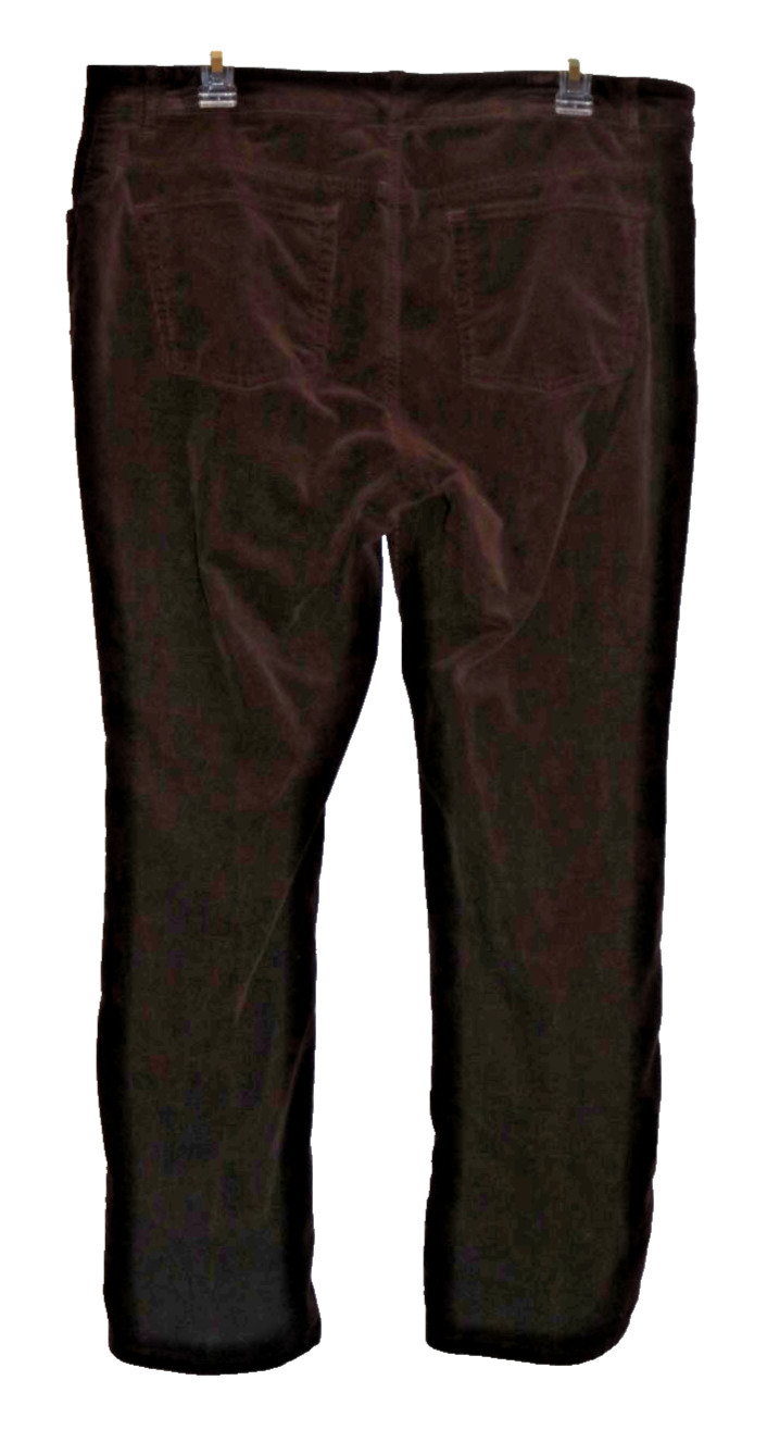 Chaps petite ladies dark brown corduroy pants 16P 98% cotton