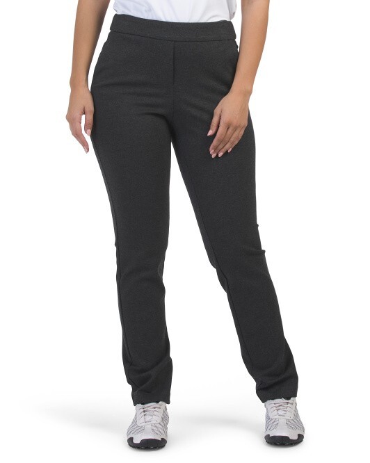NWT SWING CONTROL DARK CHARCOAL GRAY PONTE KNIT GOLF PANTS 4 6 8 10 12 14 16