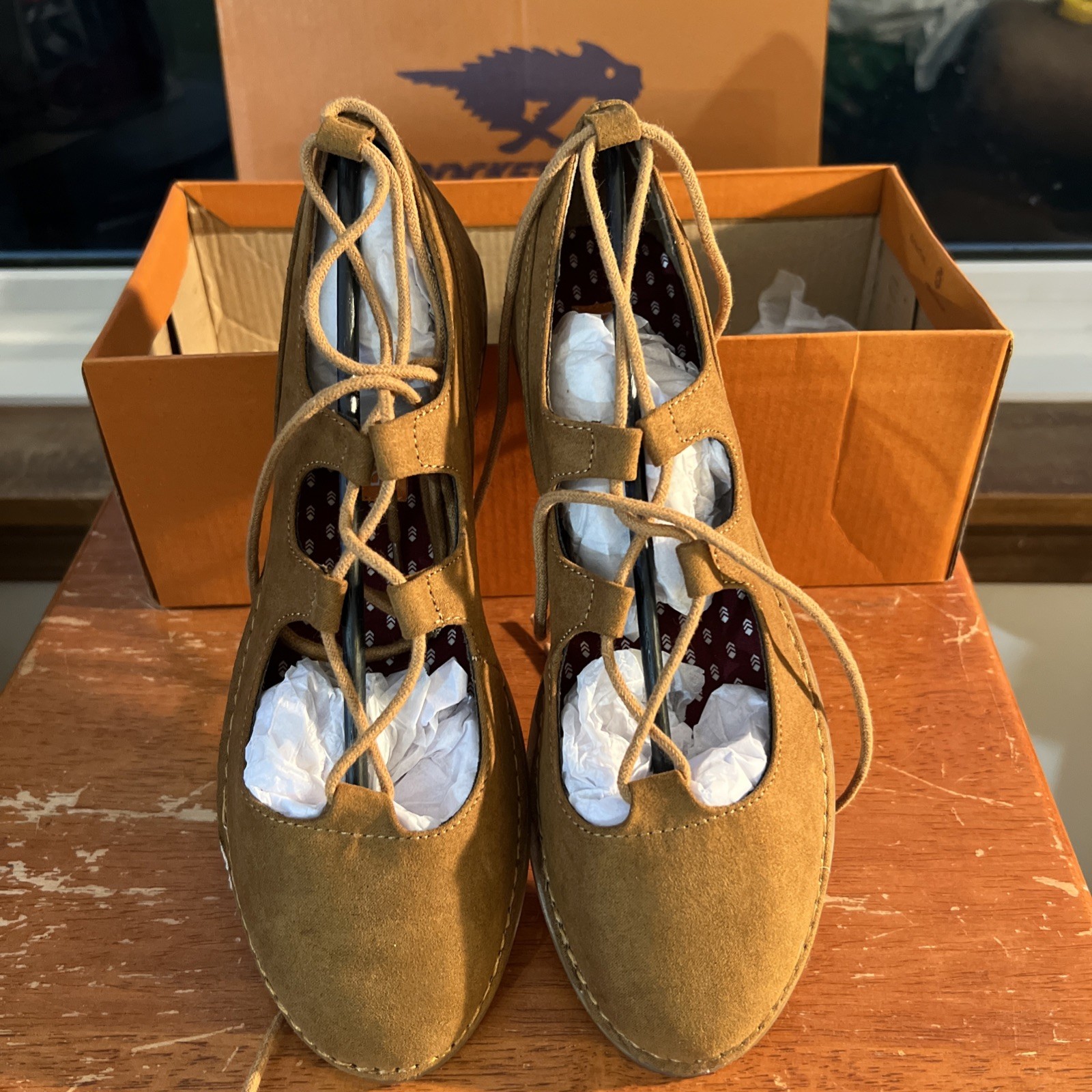 Rocket Dog Shoes Women’s Malt Coast Fabric Pointed Toe Flat Cinnamon NEW Sz 6.5