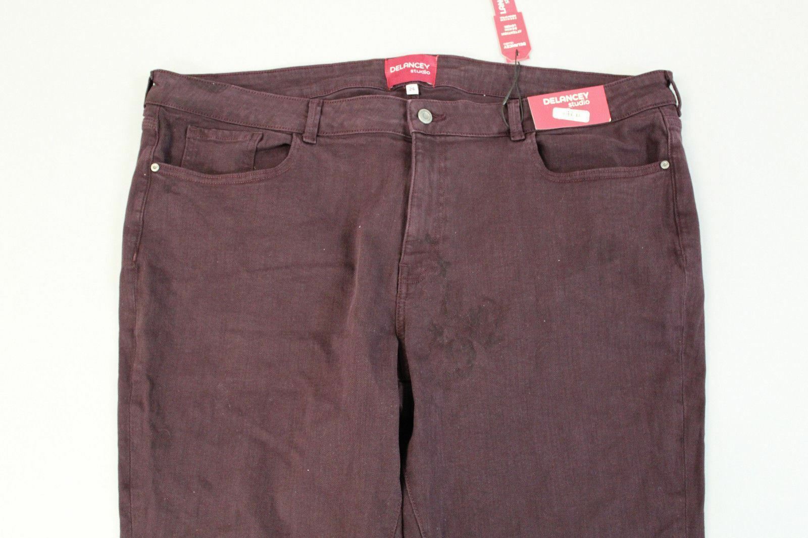 Delancey Studio Women’s Basic Kingsland Skinny Jeans JL3 Deep Plum Size 24