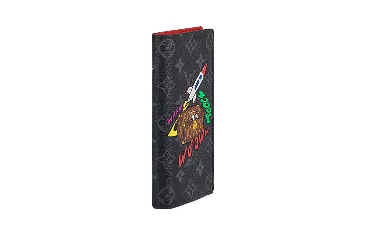 LOUIS VUITTON Brazza Monogram Canvas Wallet Men’s Black 4×0.7×7.4 in