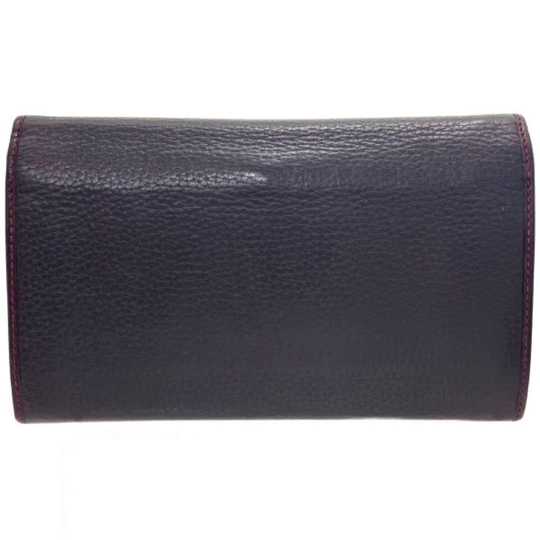 Old Gucci Bi Fold Long Wallet Coin Purse Bordeaux Color 16104