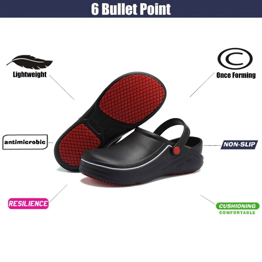 Unisex Chef Non Slip Work Clogs Shoes Waterproof Oilproof Food Service Shoes New