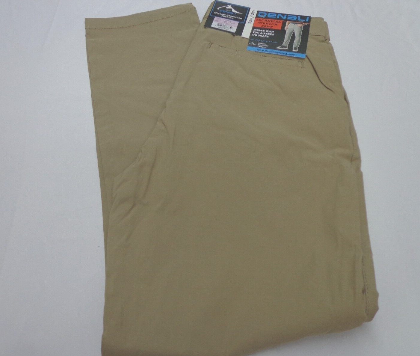DENALI Delta Khaki Technical Stretch Pants Flex Waist 32/30 NEW MSRP $54