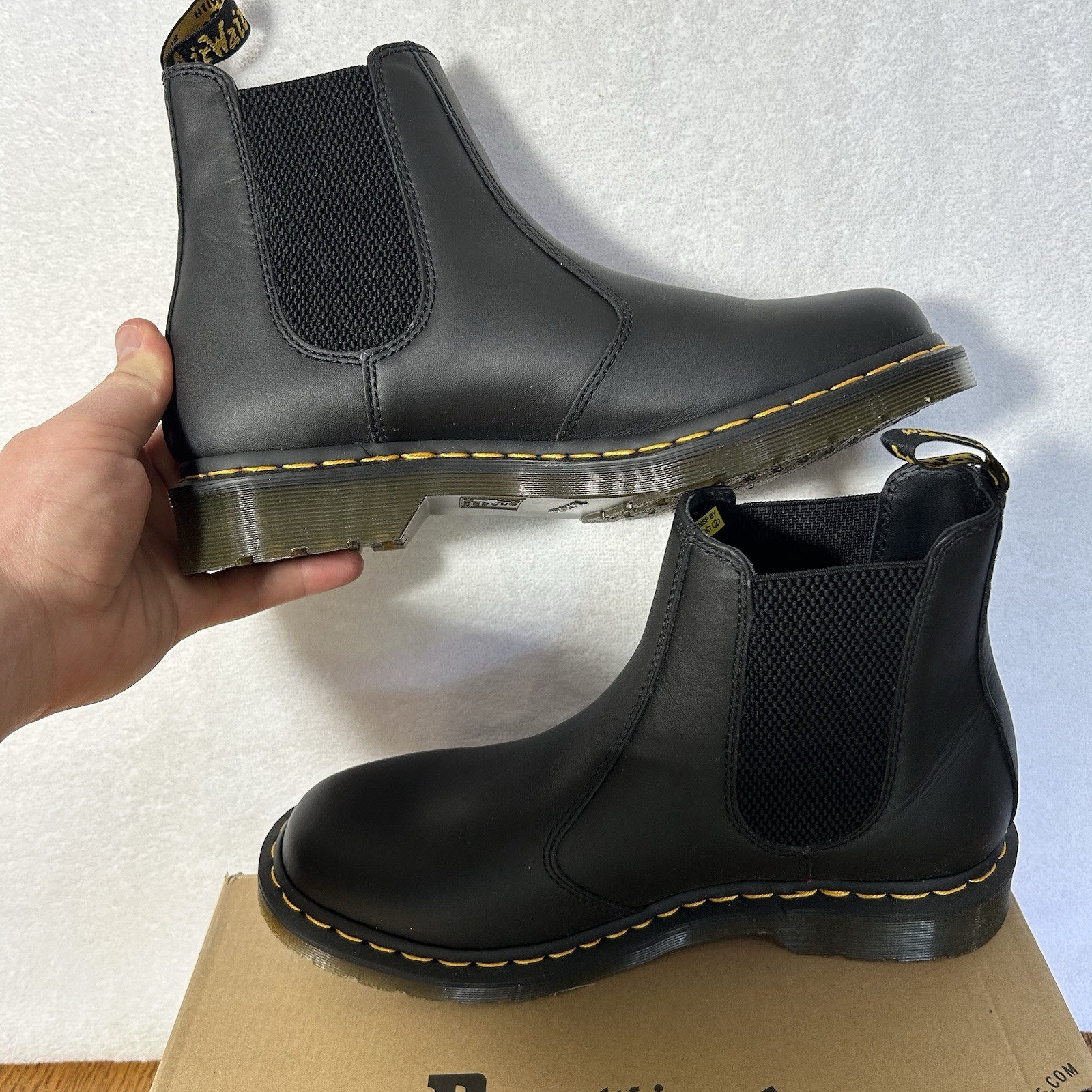 Dr Martens Womens Size 10 Black Leather Nappa 2976 Slip Resistant Chelsea Boots