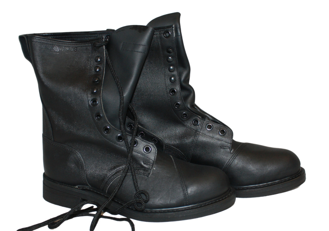 New Black Leather Steel Toe Climber Boot *mocinc.1982*