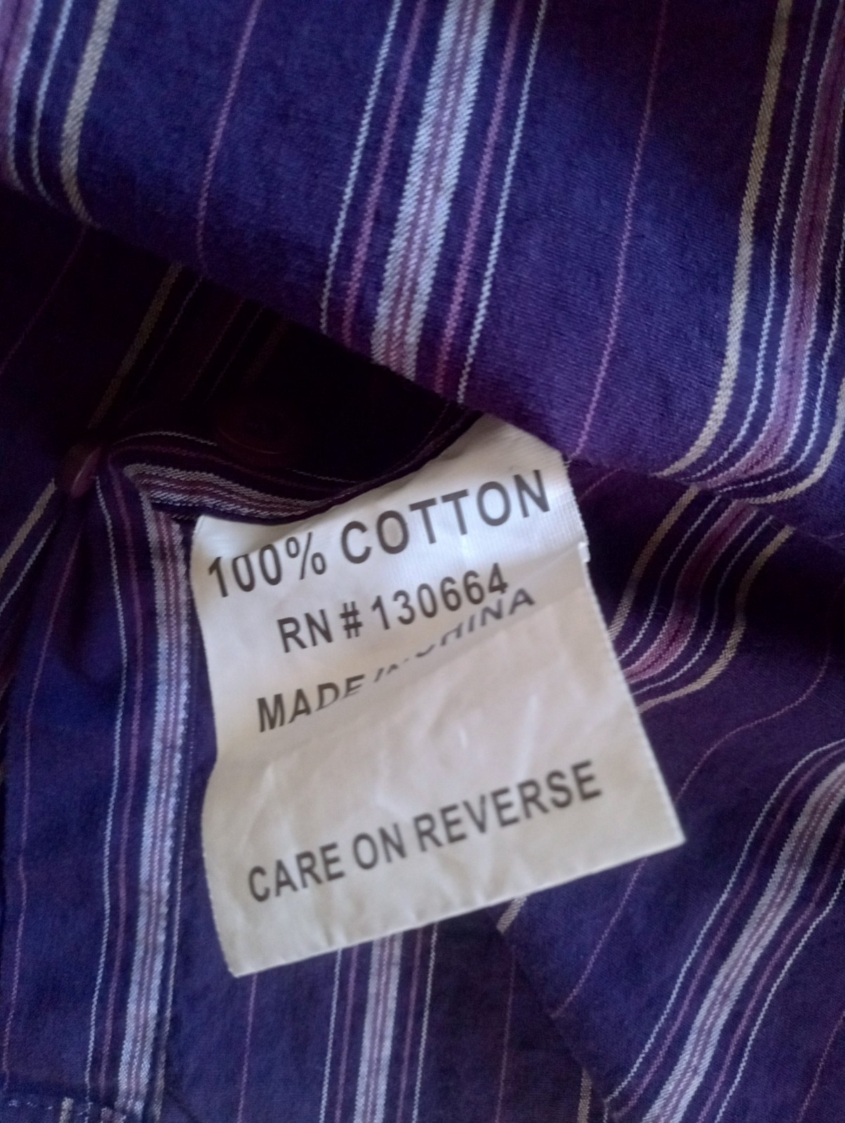 Giorgio Bianco Shirt 17.5 Mens Premium Line Purple Striped Button Down Preowned