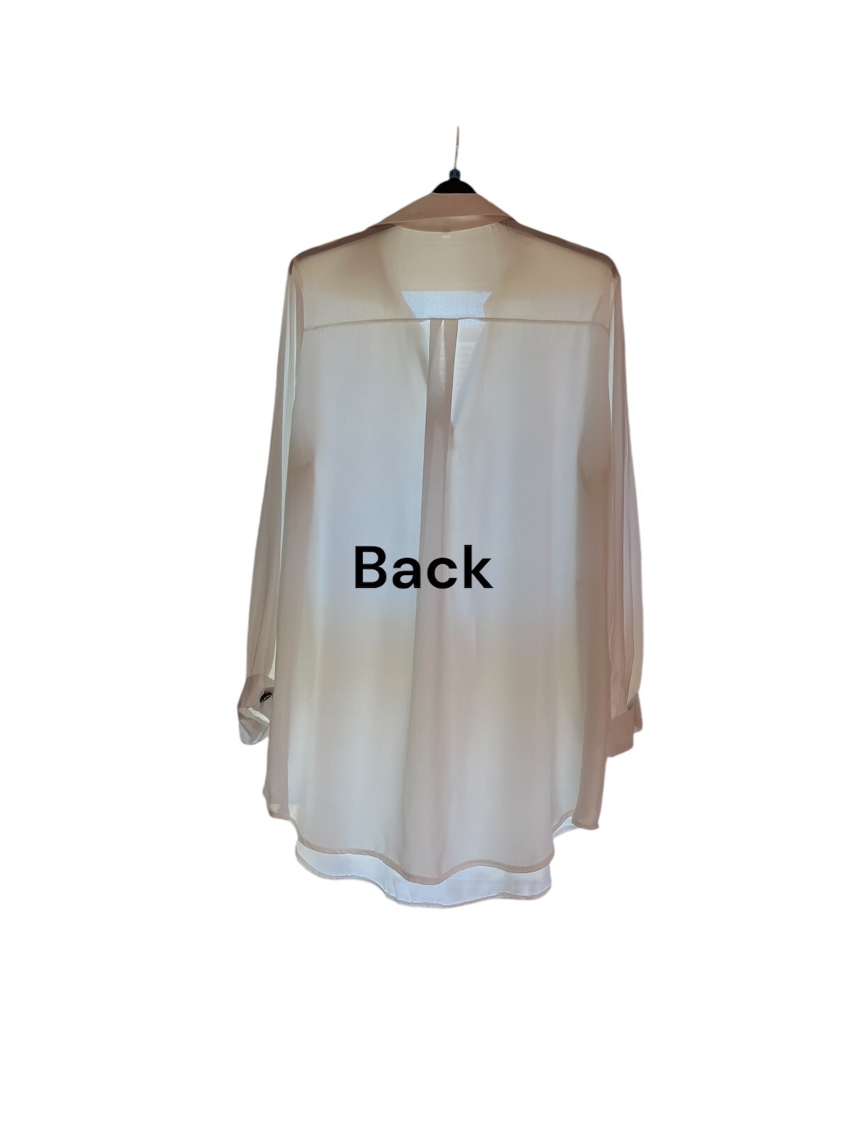 Size 5XL (22) Loose chiffon type cream coloured over blouse.